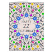 第22誕生日抽象芸術花 (正面)