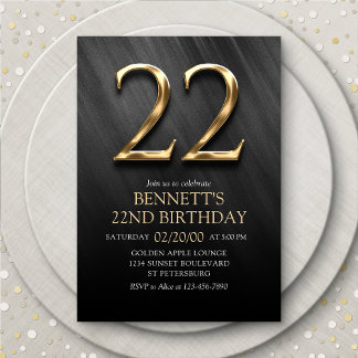 第22誕生日招待状 招待状