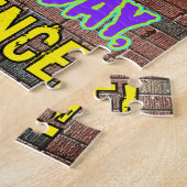 第22誕生日~おもしろい、落書きインスパイアルック ジグソーパズル (側面)