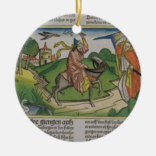 第22 「Nからの20-35 Balaamの話すろば、 セラミックオーナメント (正面)