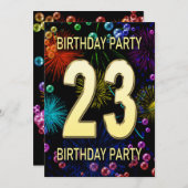 第23回バースデーパーティー招待花火大会 招待状 (正面/裏面)