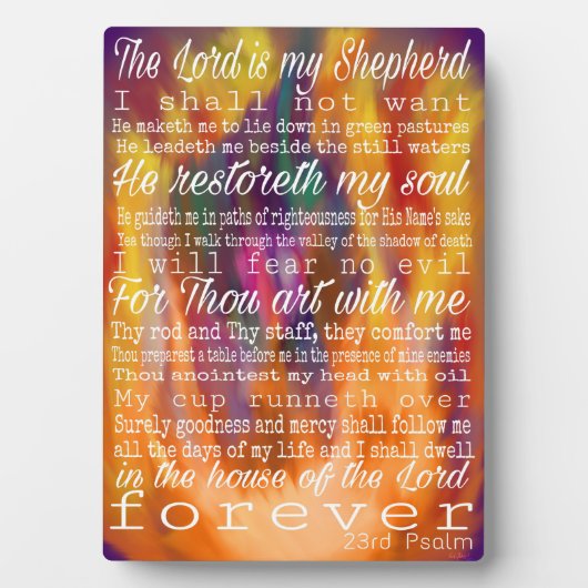 第23回詩編 – 火の中で鍛造 フォトプラーク (正面)