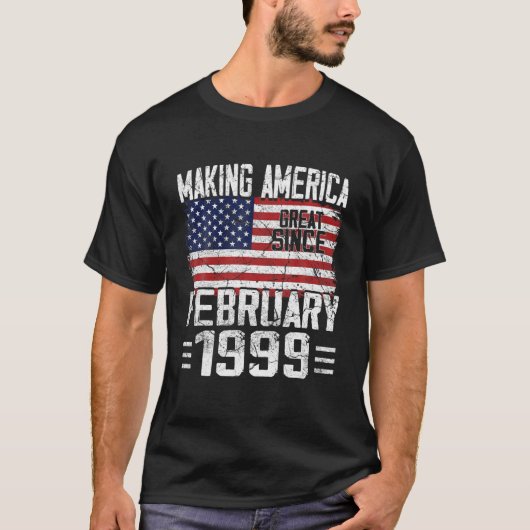 第23回誕生日ギフト1999年2月アメリカ国旗23 Tシャツ (正面)