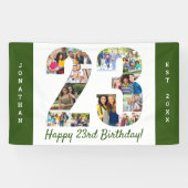第23回誕生日パーティー第23回写真コラージュのバナー 横断幕 (横)