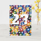 第23期誕生日ビリヤード・ボール カード (黄色い花)