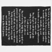 第23期Psalmブラックとホワイトトレンディータイポグラフィ フリースブランケット (正面(横))