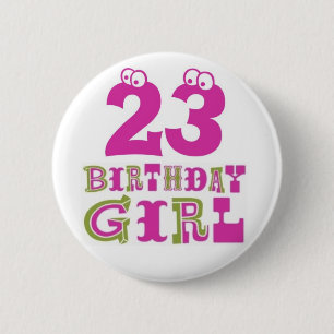 第23誕生日の女の子ボタンのバッジ 缶バッジ