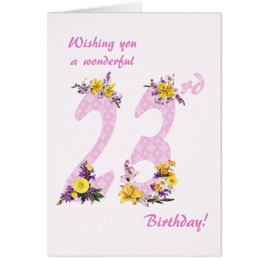 第23誕生日花飾数 (正面)