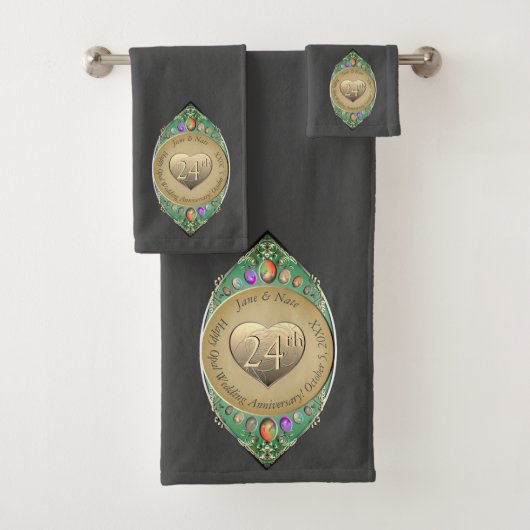 第24回オパールの結婚アニバーサリータオル バスタオルセット (インサイチュ)