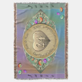 第24回オパール結婚ズ記念ブランケット スローブランケット (正面縦)
