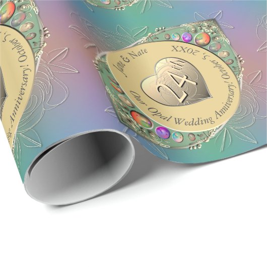 第24回オパール結婚周年記念ラッピング紙 ラッピングペーパー (ロールコーナー)