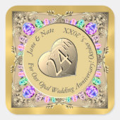 第24回オパール記念日ステッカー スクエアシール (正面)