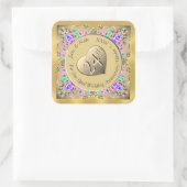 第24回オパール記念日ステッカー スクエアシール (バッグ)