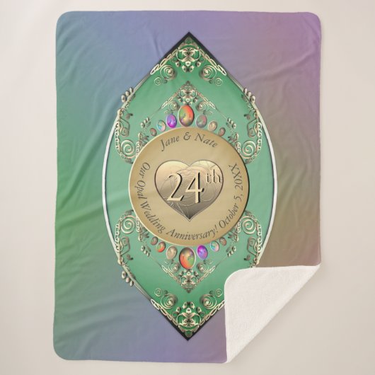 第24回オ結婚パール記念日 シェルパブランケット (正面)