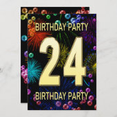 第24回バースデーパーティー招待花火大会 招待状 (正面/裏面)