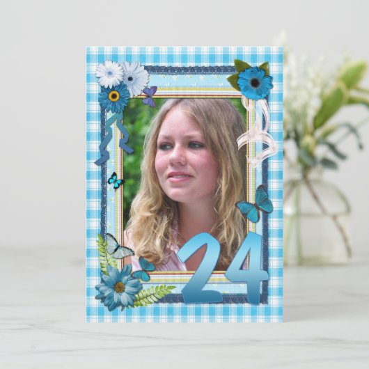 第24回誕生日パーティーの招待 招待状 (スタンド正面)