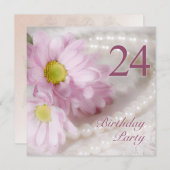 第24回誕生日パーティーデイジー 招待状 (正面/裏面)
