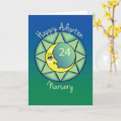 第24回養子縁組ゴッチャデイ周年記念ムーン カード (黄色い花)