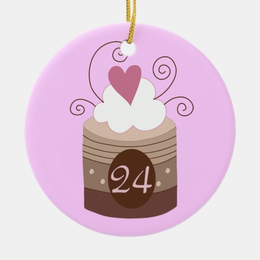 第24彼女のための誕生日プレゼントのアイディア セラミックオーナメント (正面)