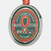 第24歩兵師団砂嵐クリスマス メタルオーナメント (左)