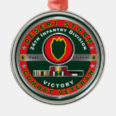 第24歩兵師団砂嵐退役軍人 メタルオーナメント (正面)