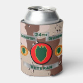 第24歩兵師団砂嵐退役軍人 缶クーラー (缶正面)
