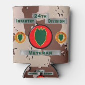 第24歩兵師団砂嵐退役軍人 缶クーラー (正面)