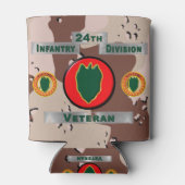 第24歩兵師団砂嵐退役軍人 缶クーラー (裏面)