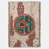 第24歩兵師団砂漠防風退役軍人 スローブランケット (正面縦)