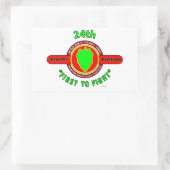 第24歩兵師団「最初に戦う」製品 長方形シール (バッグ)