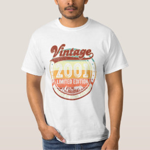 第24誕生日装飾ヴィンテージ2001 Tシャツ