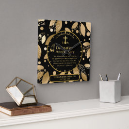 第25代牧師の司祭の記念贈与調整ANY スクエア壁時計