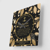 第25代牧師の司祭の記念贈与調整ANY スクエア壁時計 (傾斜)