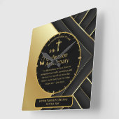 第25代牧師の司祭の記念贈与調整ANY スクエア壁時計 (傾斜)