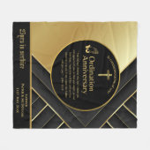 第25代牧師の司祭の記念贈与調整ANY フリースブランケット (正面(横))