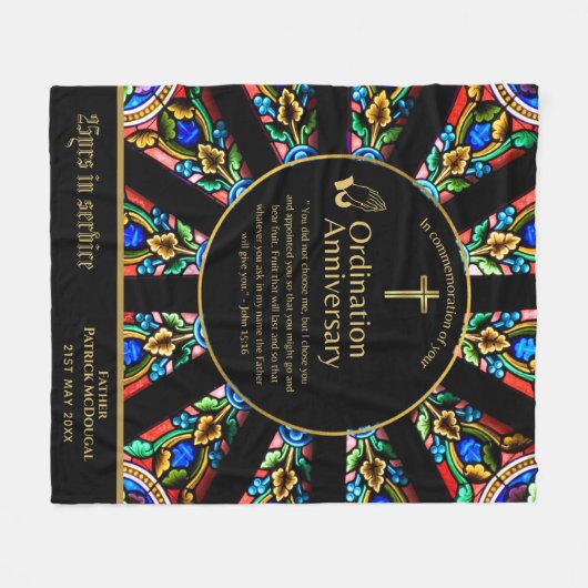 第25代牧師の司祭の記念贈与調整ANY フリースブランケット (正面(横))