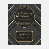 第25代牧師の司祭の記念贈与調整ANY フリースブランケット (正面)