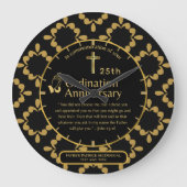 第25代牧師の司祭の記念贈与調整ANY ラージ壁時計 (正面)