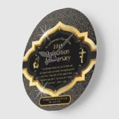 第25代牧師の司祭の記念贈与調整ANY ラージ壁時計 (傾斜)