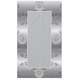 第25回シルバーの結婚記念日テーブルクロス テーブルクロス