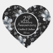 第25回シルバーグリッター結婚フローラ記念日 ハートシール (正面)