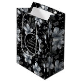 第25回シルバーグリッター結婚フローラ記念日 ミディアムペーパーバッグ (正面アングル)