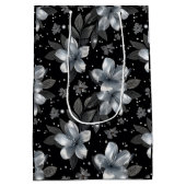 第25回シルバーグリッター結婚フローラ記念日 ミディアムペーパーバッグ (裏面)