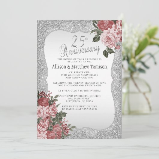 第25回シルバーグリッター記念日 | 赤面フローラ 招待状 (スタンド正面)