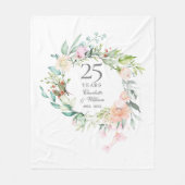 第25回シルバーズ結婚アニバーズフローラガーランド フリースブランケット (正面)