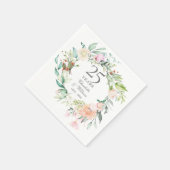 第25回シルバーズ結婚周年記念バラガーランド スタンダードカクテルナプキン (角)