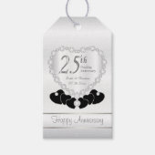 第25回シルバー結婚の記念日パターン ギフトタグ (正面)