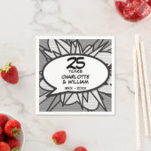 第25回シルバー結婚ズ記念おもしろいレトロ スタンダードカクテルナプキン (インサイチュ)
