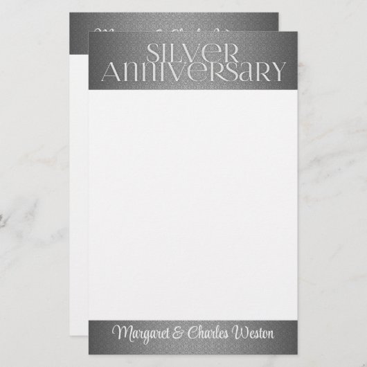 第25回シルバー結婚ズ記念カスタム品 便箋 (正面/裏面)