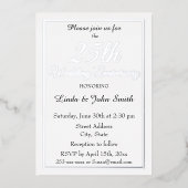 第25回シルバー結婚ズ記念シンプル会 箔招待状 (正面)
